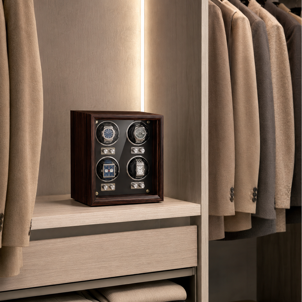 The Camden | Four-Slot Watch Winder Cabinet