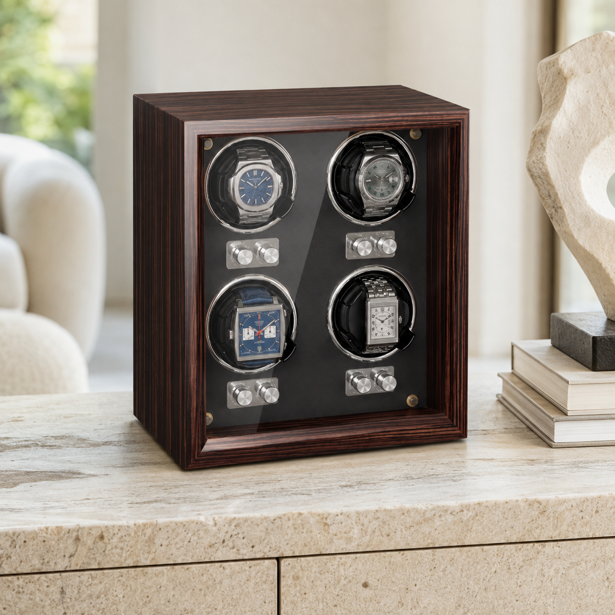 The Camden | Four-Slot Watch Winder Cabinet