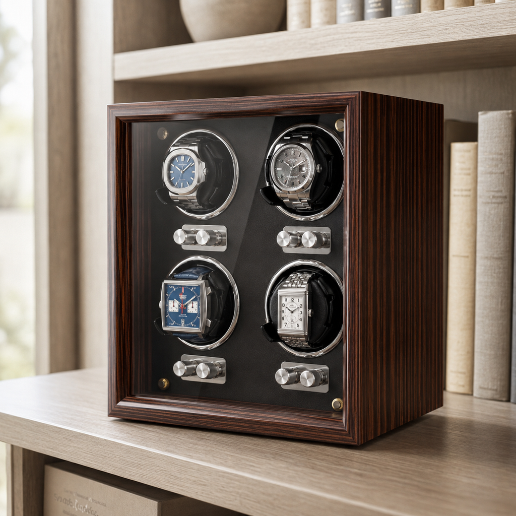 The Camden | Four-Slot Watch Winder Cabinet
